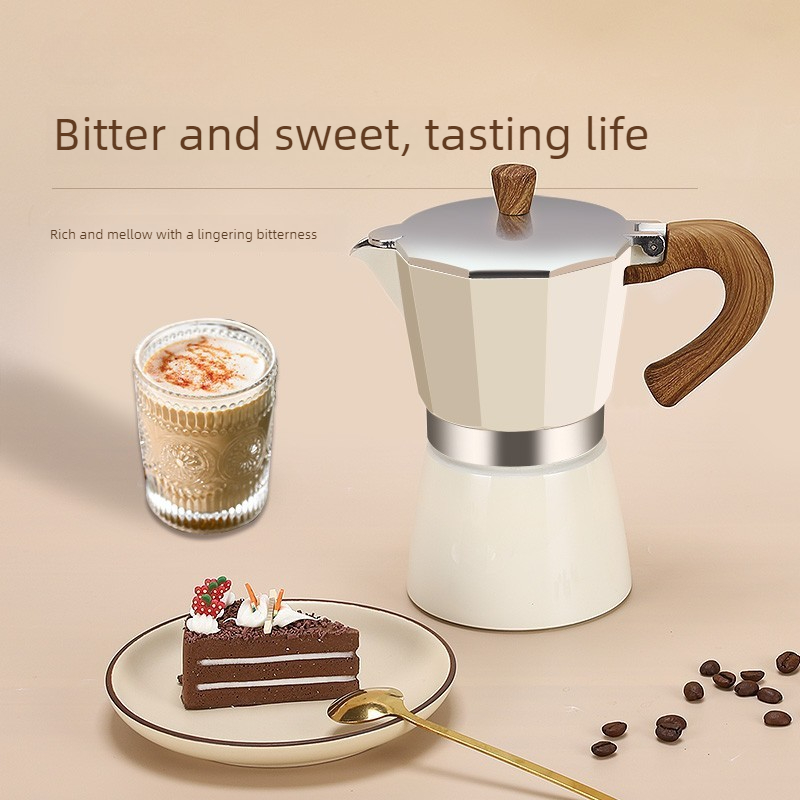Vintage Coffee Equipment - Pembuat Espresso Moka Pot 150ml/300ml, Pembuat